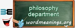 WordMeaning blackboard for philosophy department